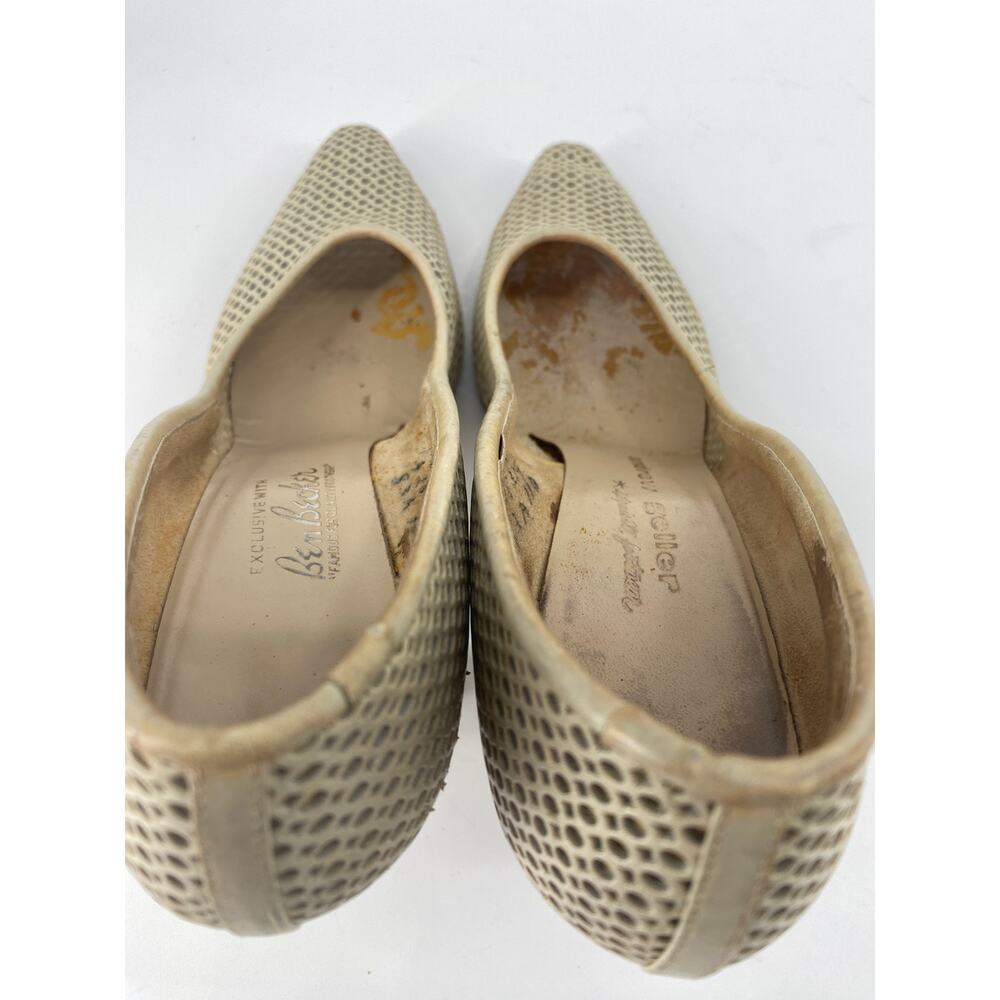 VTG Andrew Geller X Ben Becker 1950-60s Cutout Cream White Heel Pumps 7.5 AAA - Picture 5 of 7